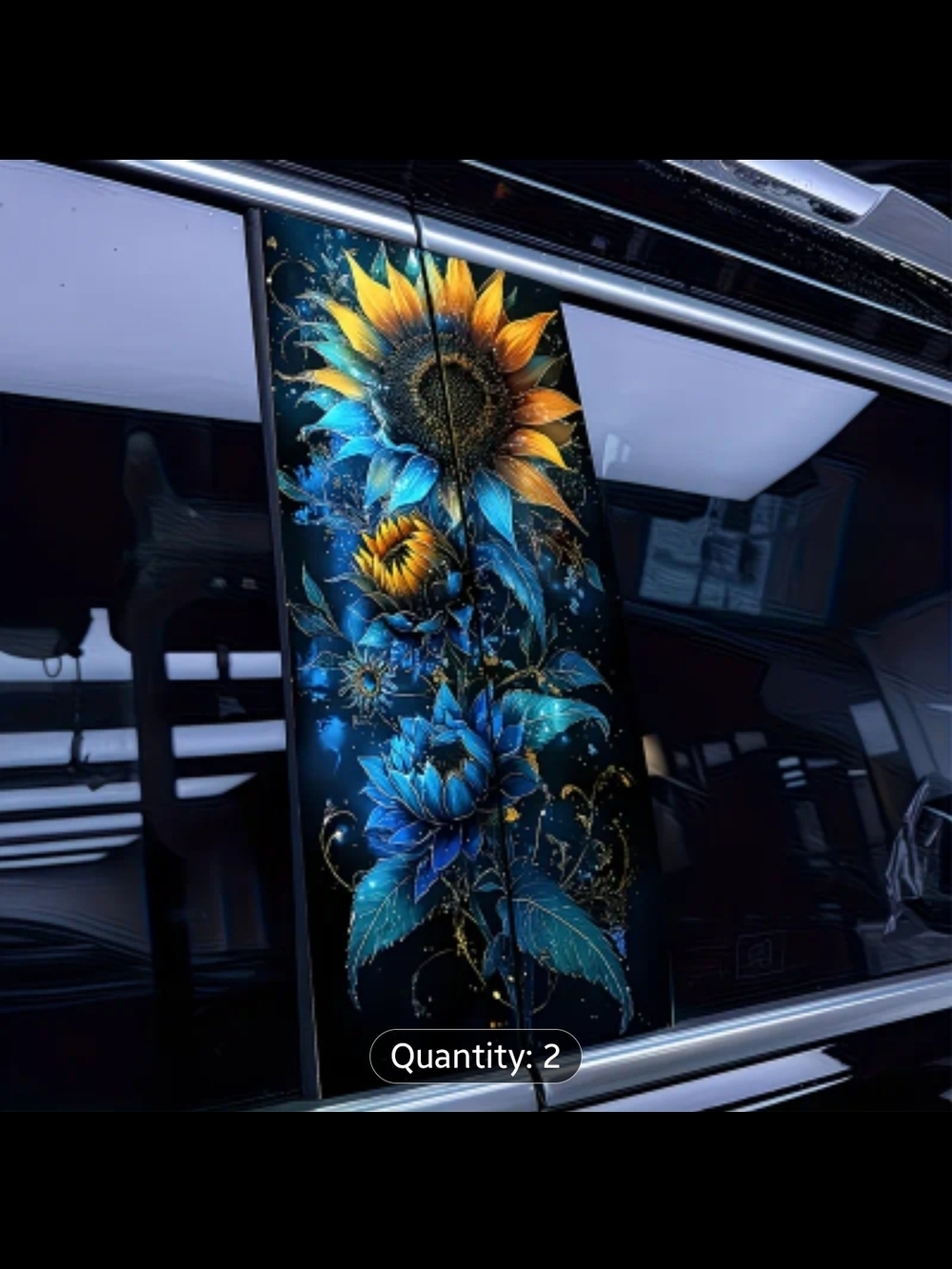 Blue & Yellow Sunflower Sticker Panels DIY Project
